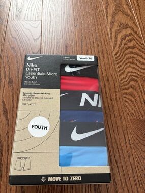 Nike Youth 3-Pack Boxer Briefs - Black, Red, Blue